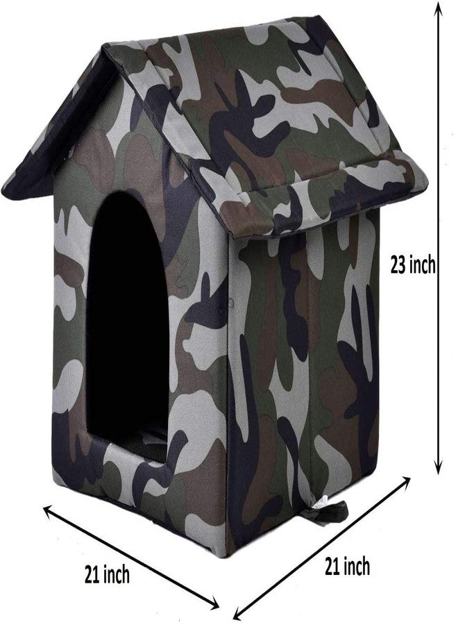 KOZI PET Soft & Light Weight Designer Luxurious Foldable Pet Tent/Kennel/House/Hut for Cats/Kitten/Puppies & Dogs (L) 23 * 21 * 21 inch - Image 3